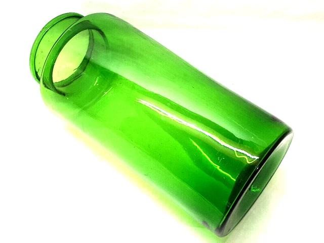 Antik Großer -glas Apotheke 34 CM aus Glas Mundgeblasen Grün Dekoration Vintage 9