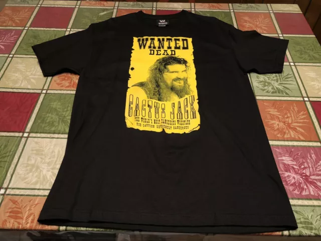 Cactus Jack Wanted Dead Mick Foley Mens T-shirt