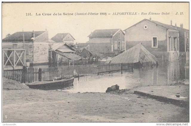 94 ALFORTVILLE - rue etienne Dolet pendant la crue de 1910