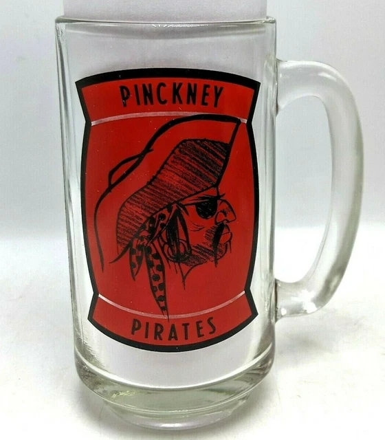 MI PINCKNEY PIRATES 1977 Football Schedule Glass Beer Dringing Mug 70
