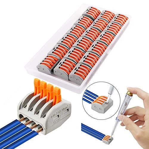 CESFONJER Connecteurs électriques 18 pièces Bornes de Connexion Automatique R...