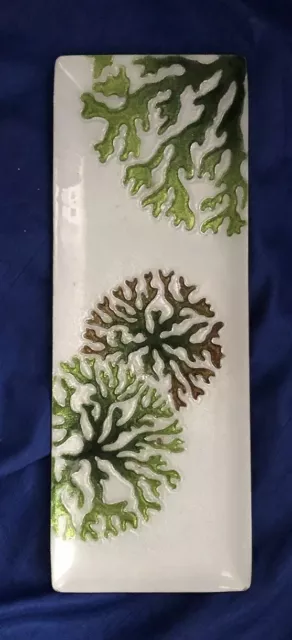 Ando Cloisonne Japanese Cloisonne Decor Plate Dish Gorgeous Seaweed Pattern VTG