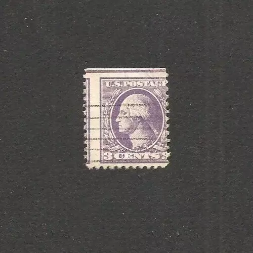 Timbre USA " Washington 3 cents, violet, (perf 11)  " Timbre décalé. Oblitéré
