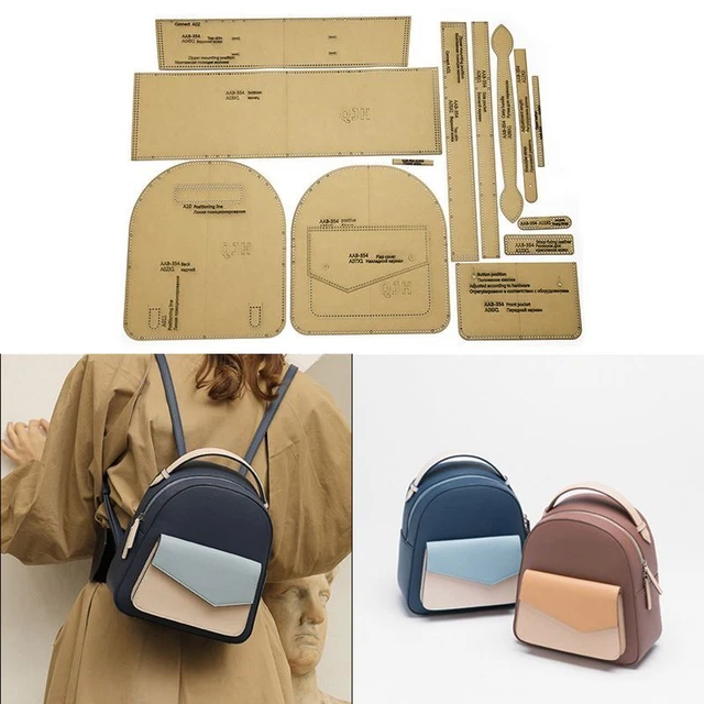 DIY Leather Craft Ladies Shoulder Bag Sewing Pattern Kraft Paper Template