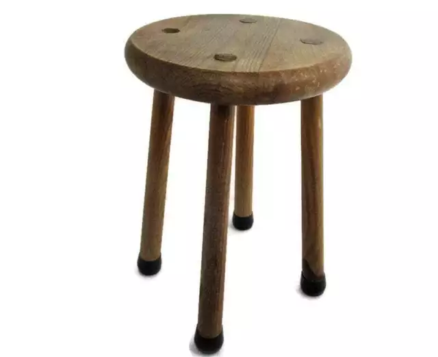 Old Milk Milking Stool Farmhouse Country Barn Style French Side Display Table Pe