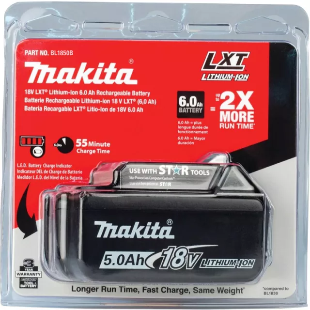 1X Original Genuine Makita BL1850 5.0Ah 18V LXT Li-Ion Battery Brand NEW