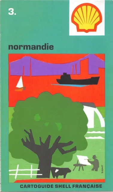 Carte Routière collector - Cartoguide SHELL Française  - Normandie  N° 3