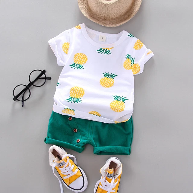 Nuova T-shirt estiva bambini bambini bambini bambini bambini bambini + pantaloncini 6
