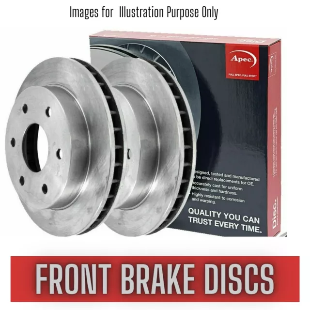 Front Brake Discs Set FOR NISSAN SUNNY II 1.6 1.7 86->91 B12 N13 Apec