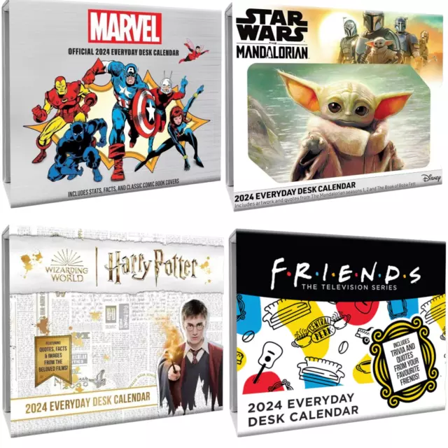 2024 MARVEL CALENDAR Desk Star Wars Harry Potter Friends Official