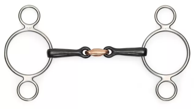 Shires Two Ring Sweet Iron Gag 4.5" 5" 5.5" 6" ALL SIZES