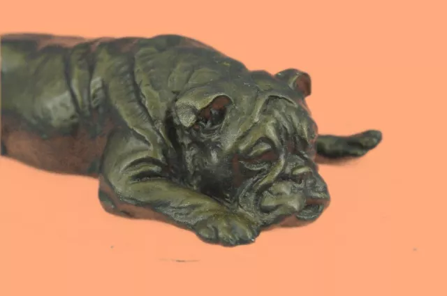 English Bulldog Art Deco Hot Bronze Sculpture Handmade Figure Hand Made Decor NR