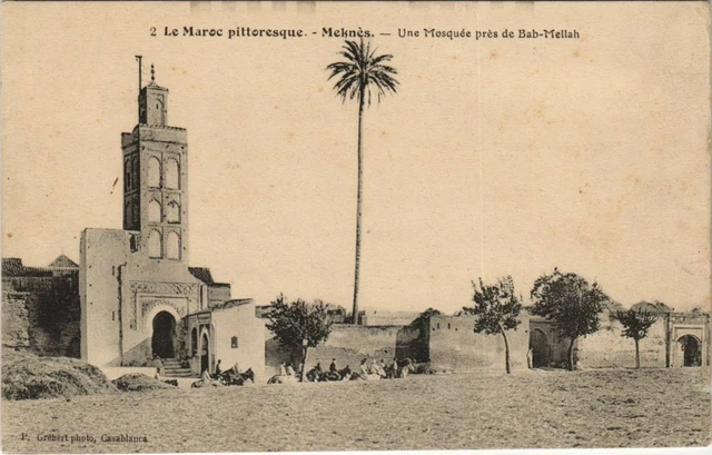 CPA AK MAROC MEKNES Une Mosquée pres de BAB-Mellah (10717)