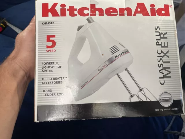 KitchenAid Classic Plus 5 Speed Hand Mixer Blender Model KHM5TB