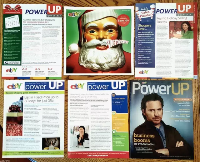 Ebay Power Up Magazine LOT of 6 Sellers Guides How to Attract Buyers 2006 - 2011
