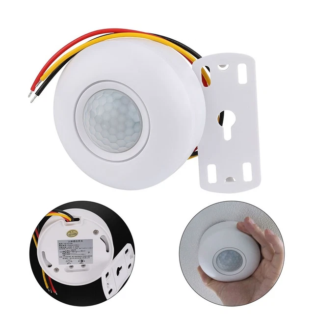 BEWEGUNGSSENSOR AC110-240V PIR Melder Schalter für Bodenlicht Schwarz BEWEGUNGSSENSOR AC110-240V PIR Melder Schalter für Bodenlicht Schwarz