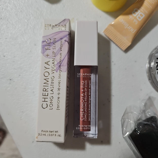 Seraphine Botanicals Chirimoya + Higa Mancha Labial Vegana en LATTE 0.07fl oz ¡Nuevo en Caja!