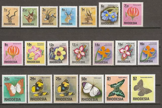 Rhodesia 1974/6 Sg 489/508 Mnh