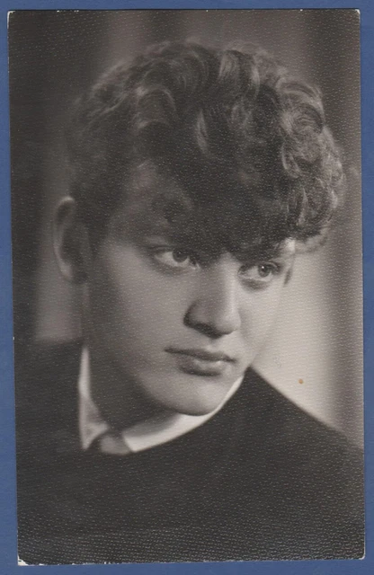 Portrait of a Handsome Young Guy, Cute Man Soviet Vintage Photo USSR