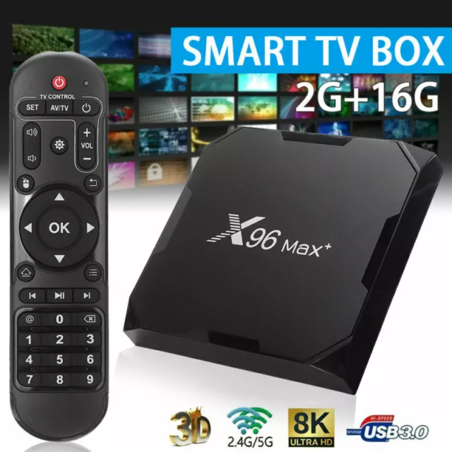 9.0 Max Smart S905X3 Plus Player Android TV Netzwerk Box Media 2G+16GB WiFi X96