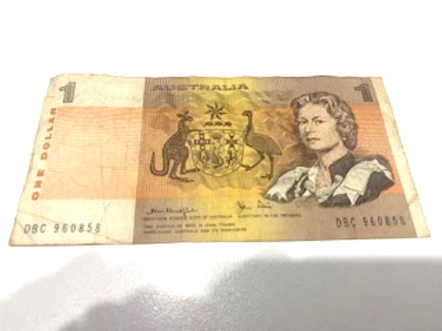 AUSTRALIAN PAPER DECIMAL $1 Note Knight/Stone-Serial Number 