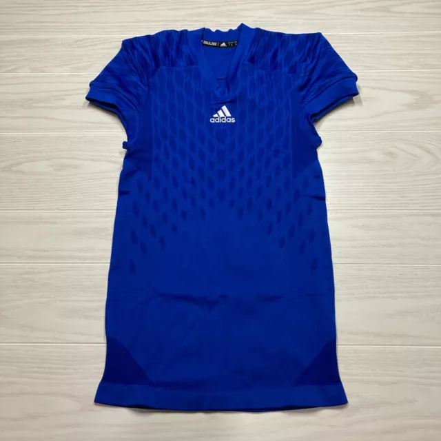 Adidas Football Men's Techfit Compression Jersey Blue Size Large