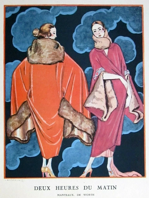 George Barbier Deux Hours The Morning Edition Original 1923 Worth
