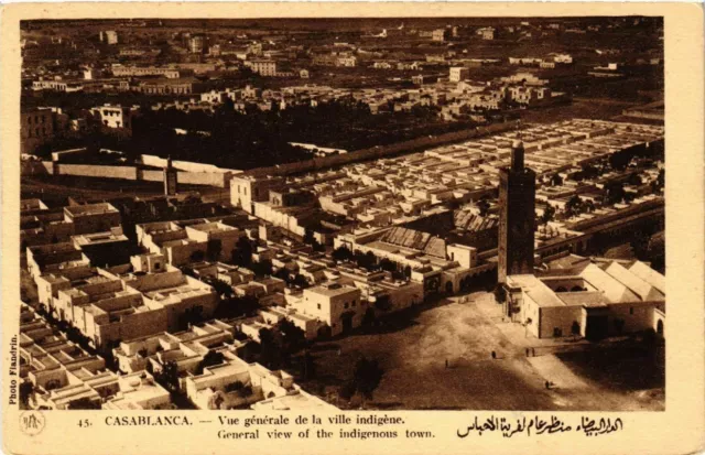 CPA AK MAROC CASABLANCA - Vue générale de la ville indigene (219699)
