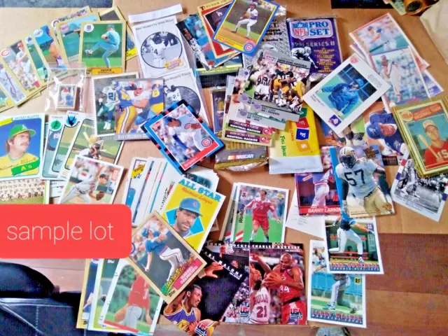 100 card LOT VINTAGE SPORT OLD PACKS & singles  INSERT ROOKIE HOF JORDAN READ