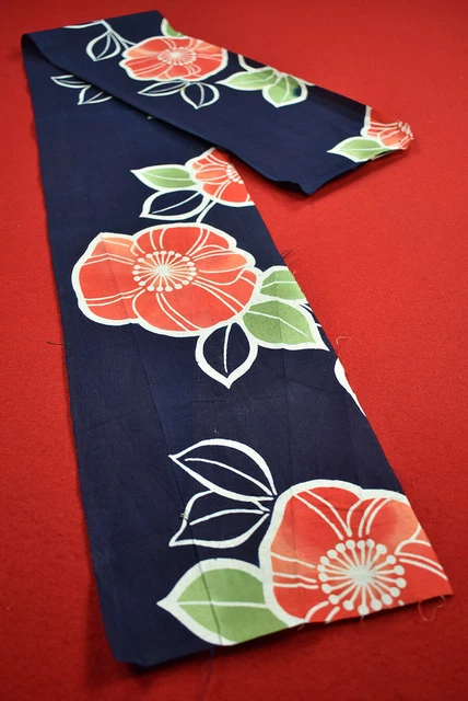 Vintage Japanese Fabric Cotton Antique Boro Patch Indigo Blue Dyed 53.9"/MM67/40