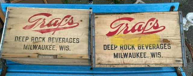 2 Vintage Graf's Wooden Crates Milwaukee Wisconsin