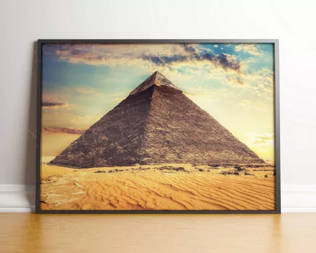 The Great Pyramid of Giza Framed Print, Canvas, Poster | Egypt | Egyptian
