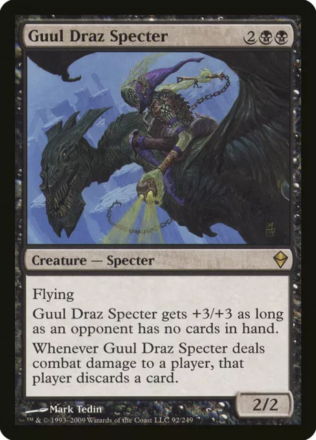 1x FOIL Guul Draz Specter ZEN Zendikar #092 MTG Magic English NM/Unplay R card