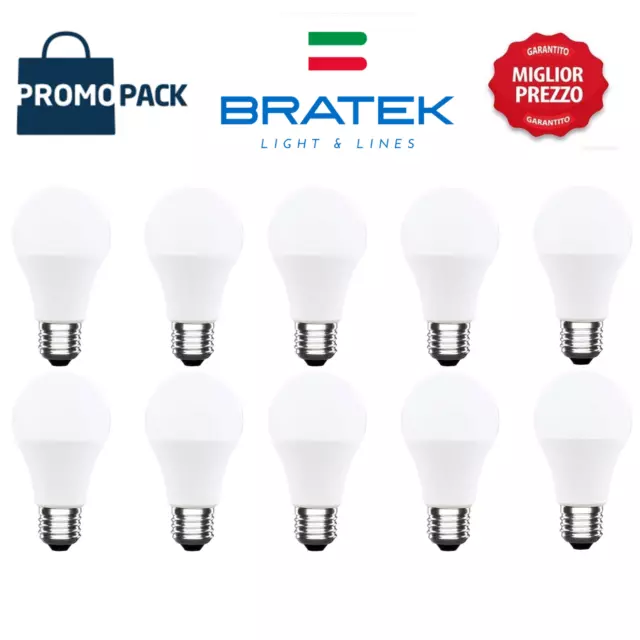 10 Lampadine Lampadina Lampada a Led E27 da 15W Luce Fredda Naturale Calda 4000K