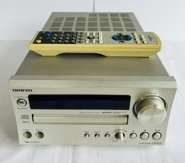 ONKYO CR-515 CD Compact Disc Player DAB Receiver Amplifier W Remote WORKING