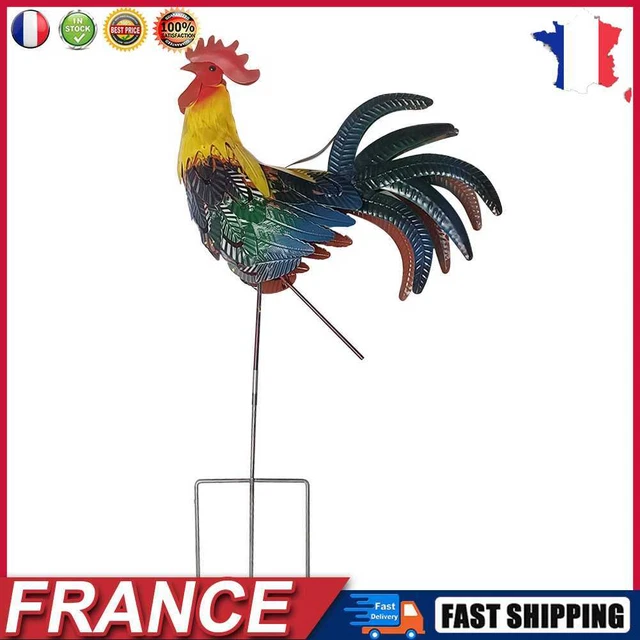 Metal Rooster Statue Figurines Animal Sculptures Garden Lawn Art Home Decoration