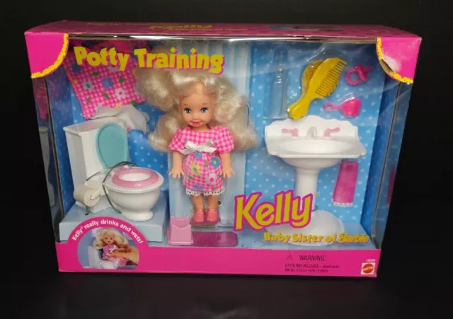 1996 POTTY TRAINING Kelly Doll Baby Sister of Barbie # 16066.MINT