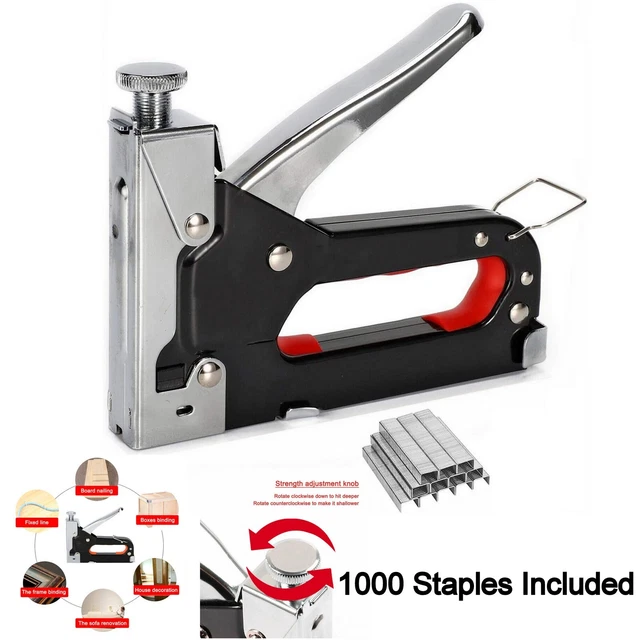 POWERFUL HEAVY DUTY Tacker Staple Gun Wood Craft Upholstery Stapler