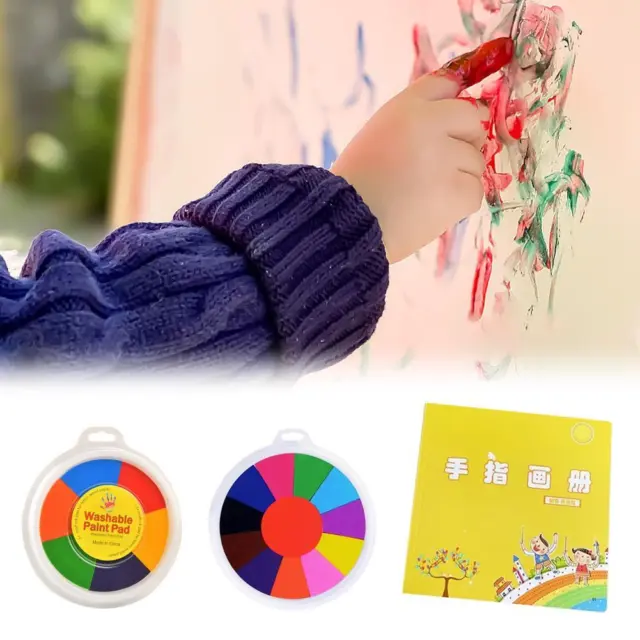 Kit de pintura de dedos, 6/12 colores para niños pintura de dedos lavable con pintura A2X6