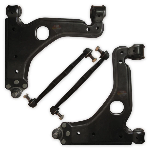 Pair Of Front Lower Suspension Wishbone Arms For Vauxhall Zafira B (2005-2015) - Complete Kit With Trailing Arm Bushes