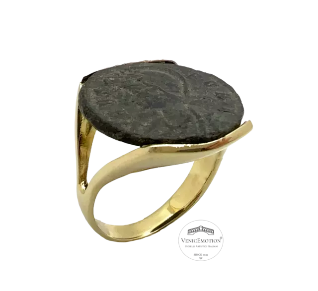 Anello con sales moneta romana