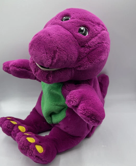 1997 INTERACTIVE BARNEY Dinosaur Musical Soft Toy Sings, playes