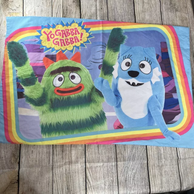 YO GABBA GABBA 4 Piece Toddler Bedding Set Rare Retro Nickelodeon Nick Jr. Music