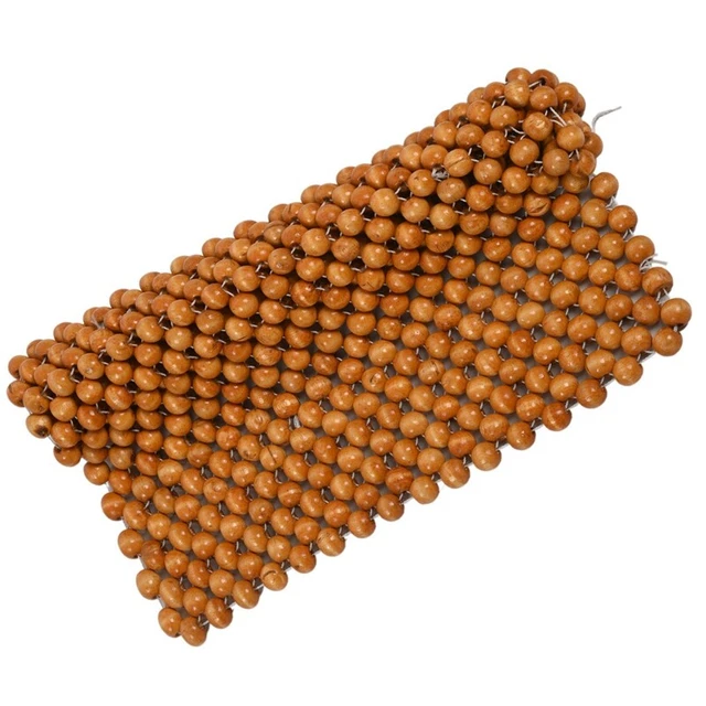 2Xen Beads Chair Art Massage Cushion Car  Cushion Car  Cover Bead Pad Beige T9S8 2