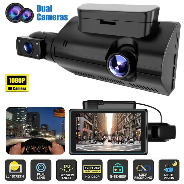 3" Autokamera Dashcam HD 1080P KFZ Kamera DVR Video Recorder Nachtsicht G-Sensor