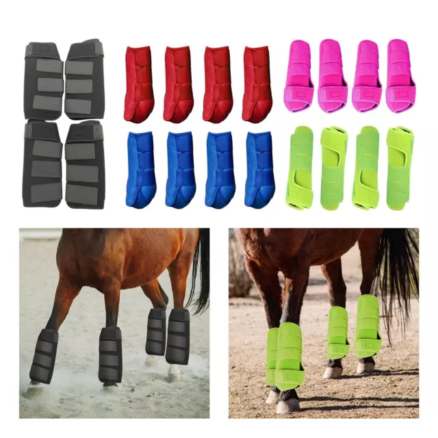 4 Pieces Horse Boots Durable Equestrian Equipment Breathable Support Reusable
