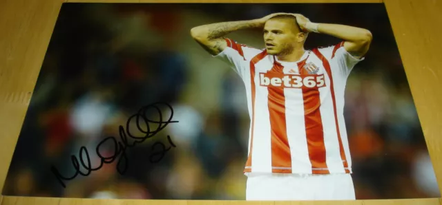 Michael Kightly Stoke City Autografo Firmato Personalmente 12X8 Foto