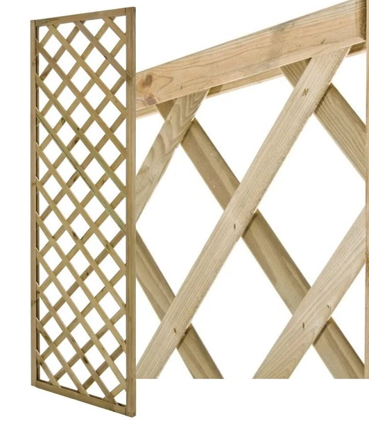 Pannello Grigliato In Legno Di Pino Per Esterno 180x120 Cm - Ideale Per Giardino, Recinzione, Siepe O Supporto Piante Rampicanti