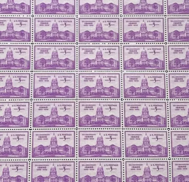 US #896 Idaho Statehood 50th Anniversary full mint sheet of 50 stamps MNH OG