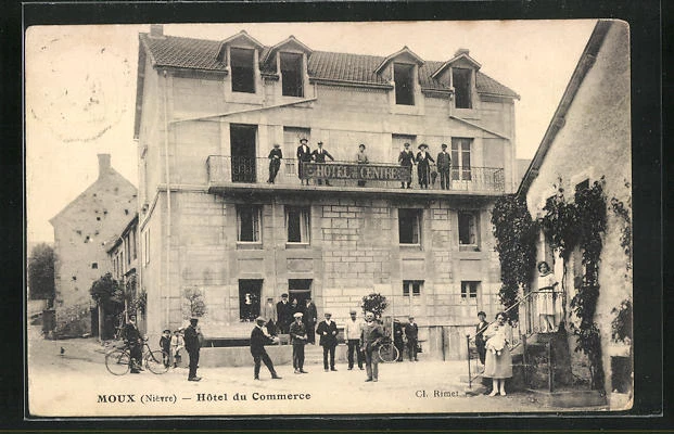 CPA Moux, Hotel du Commerce 1926